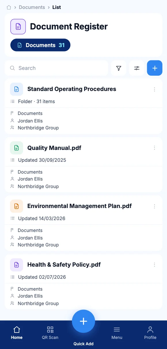 Reading a procedure on the Teammate App mobile app